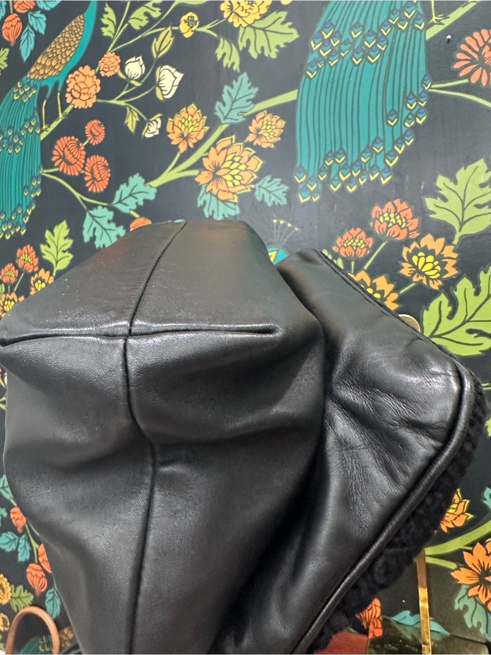 Dolce & Gabbana Black Floral Lace Leather Satchel Leopard Lined | Italy with COA - Picture 11 of 15